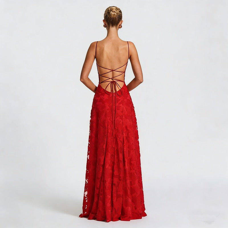 Nalevi - Bodycon Lace Maxi Dress