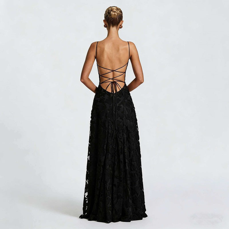 Nalevi - Bodycon Lace Maxi Dress