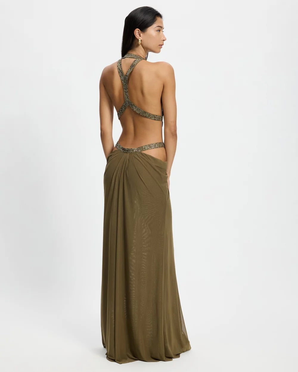 Avenna - Slit-Detail Stretch Jersey Maxi Dress