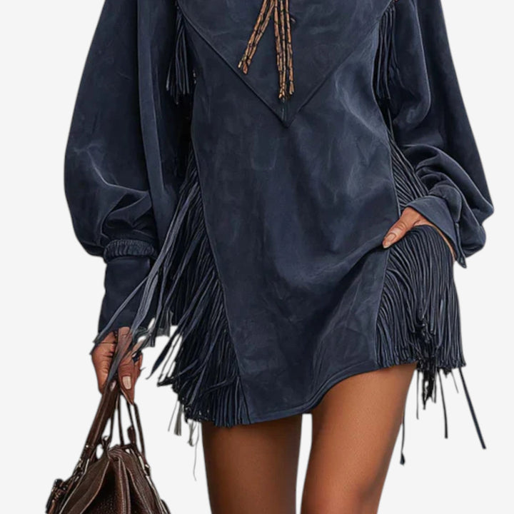 Nivora - Draped Woven Mini Dress