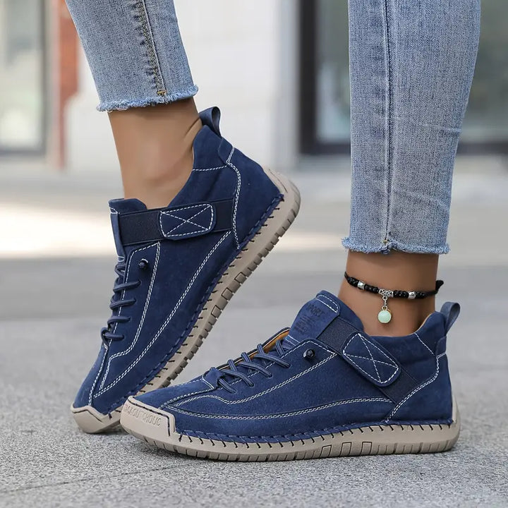Kevara - Wide Toe Box Leather Sneakers