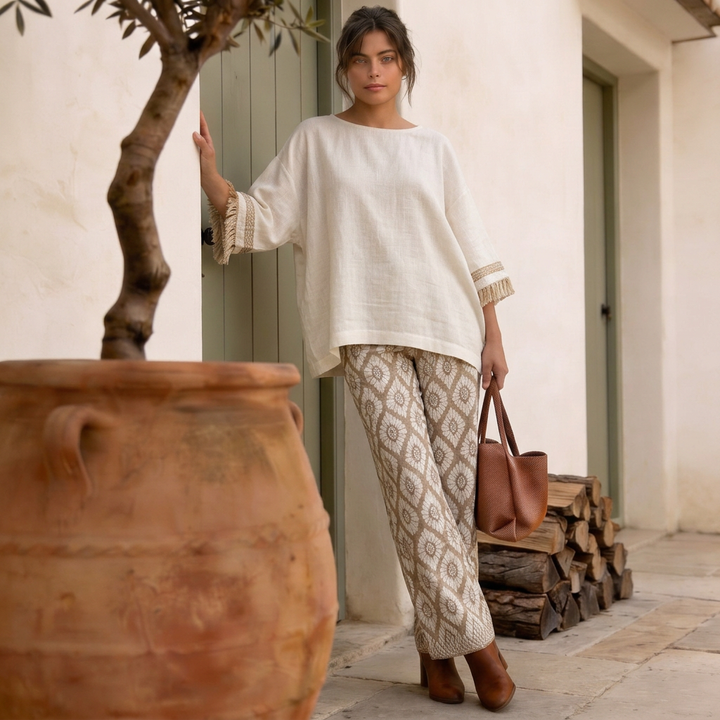 Ilyra - Hand-Fringed Bamboo Canvas Set
