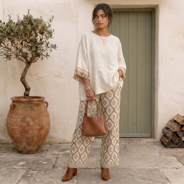 Ilyra - Hand-Fringed Bamboo Canvas Set