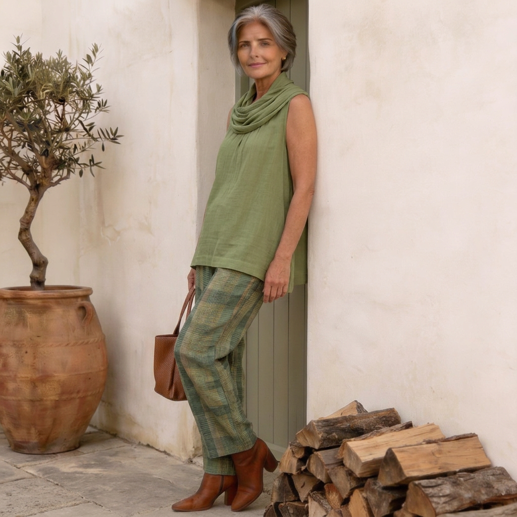 Tavina - Wide-Leg Woven Trousers Set