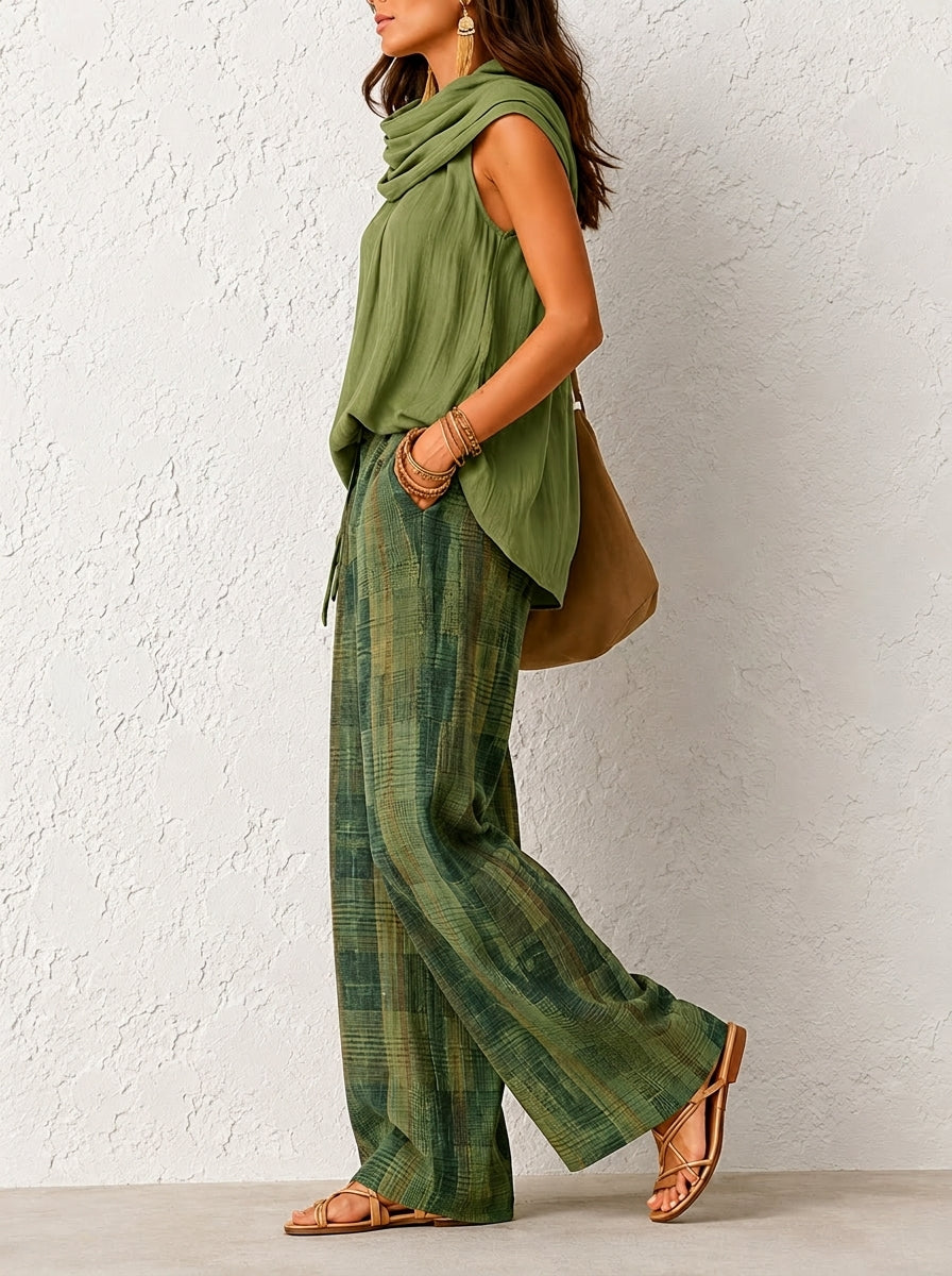 Velune - Wide-Leg Woven Suit
