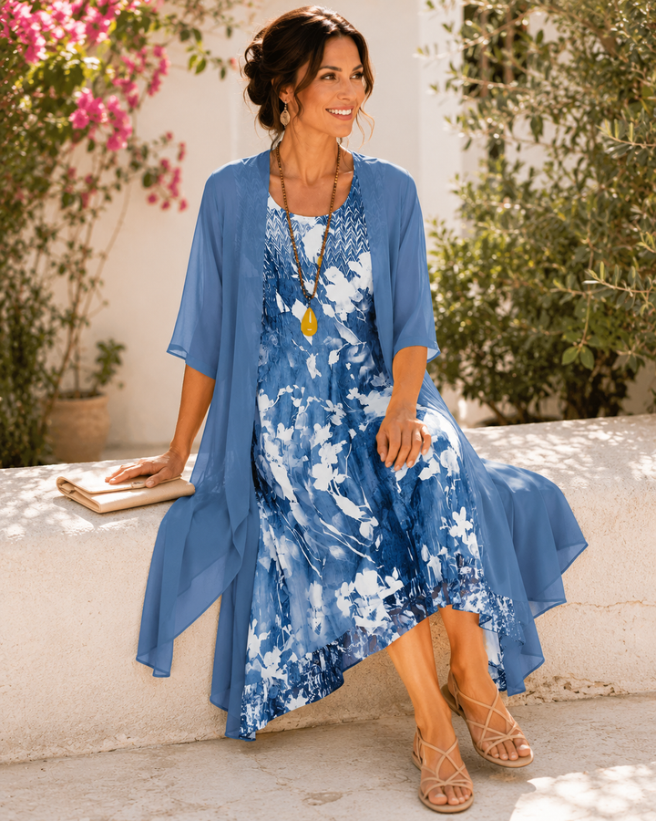 Noreli - Two-Layer Woven Midi Dress