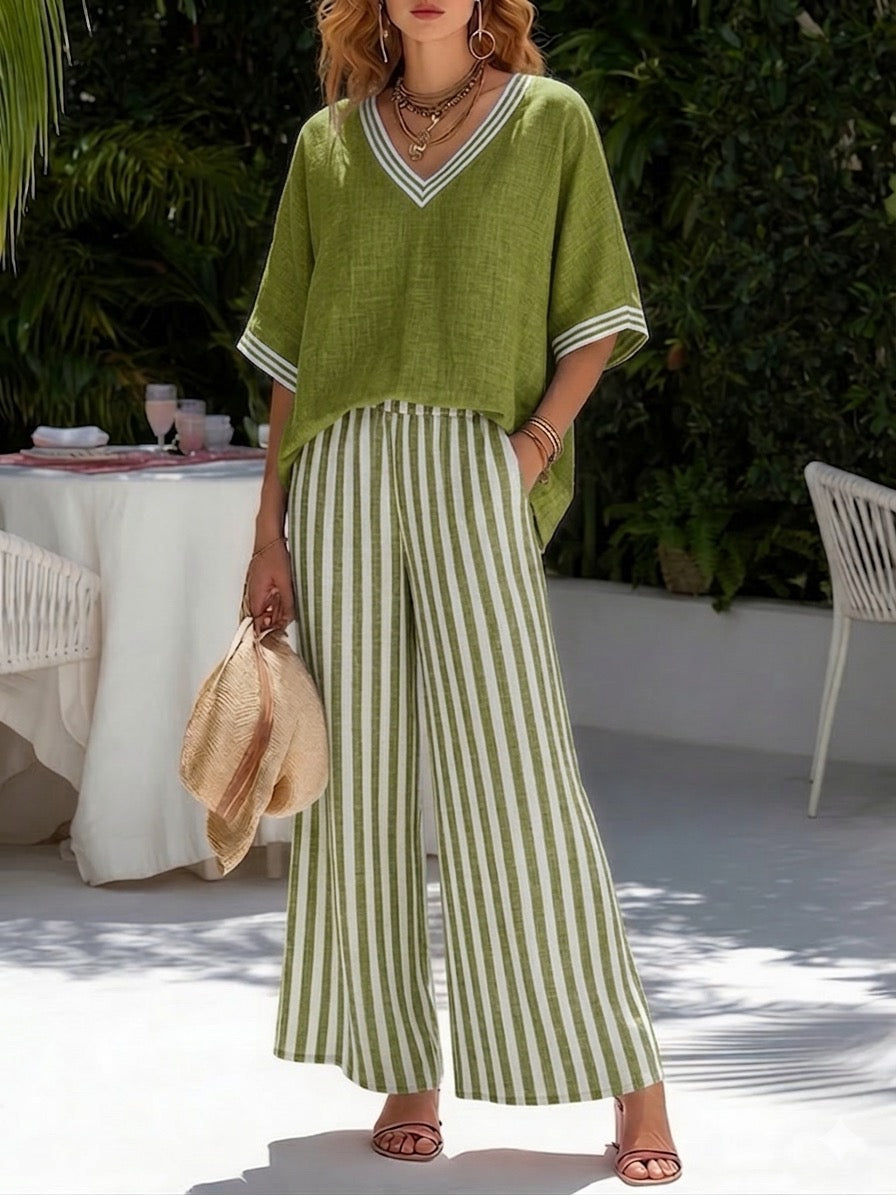 Nivara - Vertical Stripe Canvas-Cotton Set