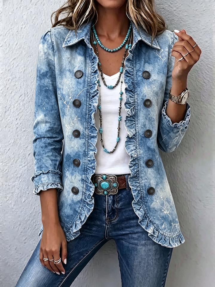 Selora - Ombre Botanical Print Jacket