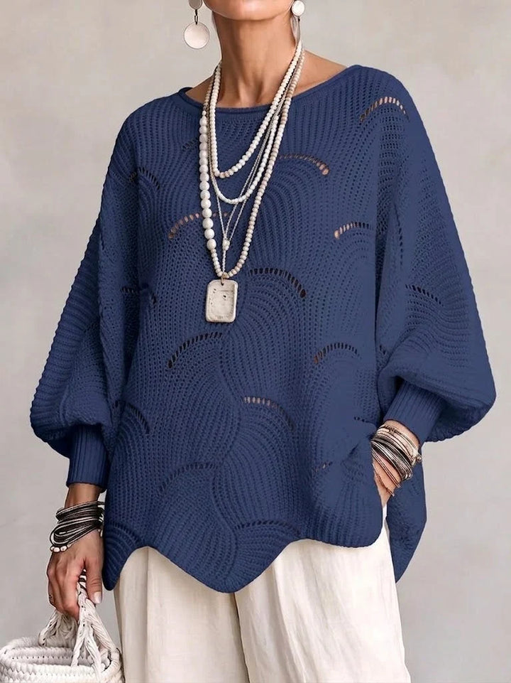 Velira - Wavy Open-Knit Jumper