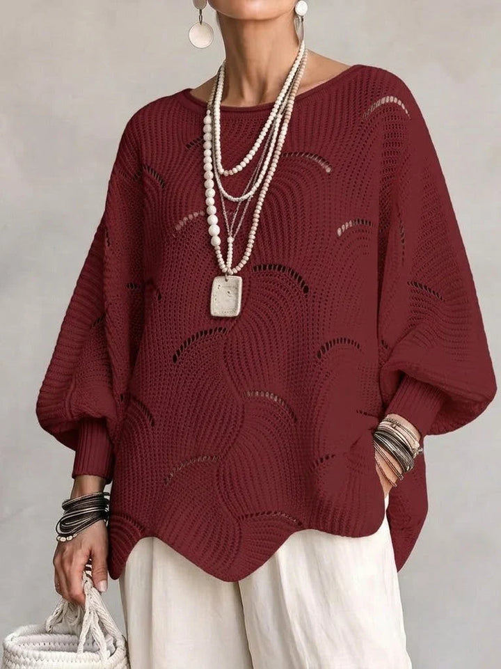 Velira - Wavy Open-Knit Jumper