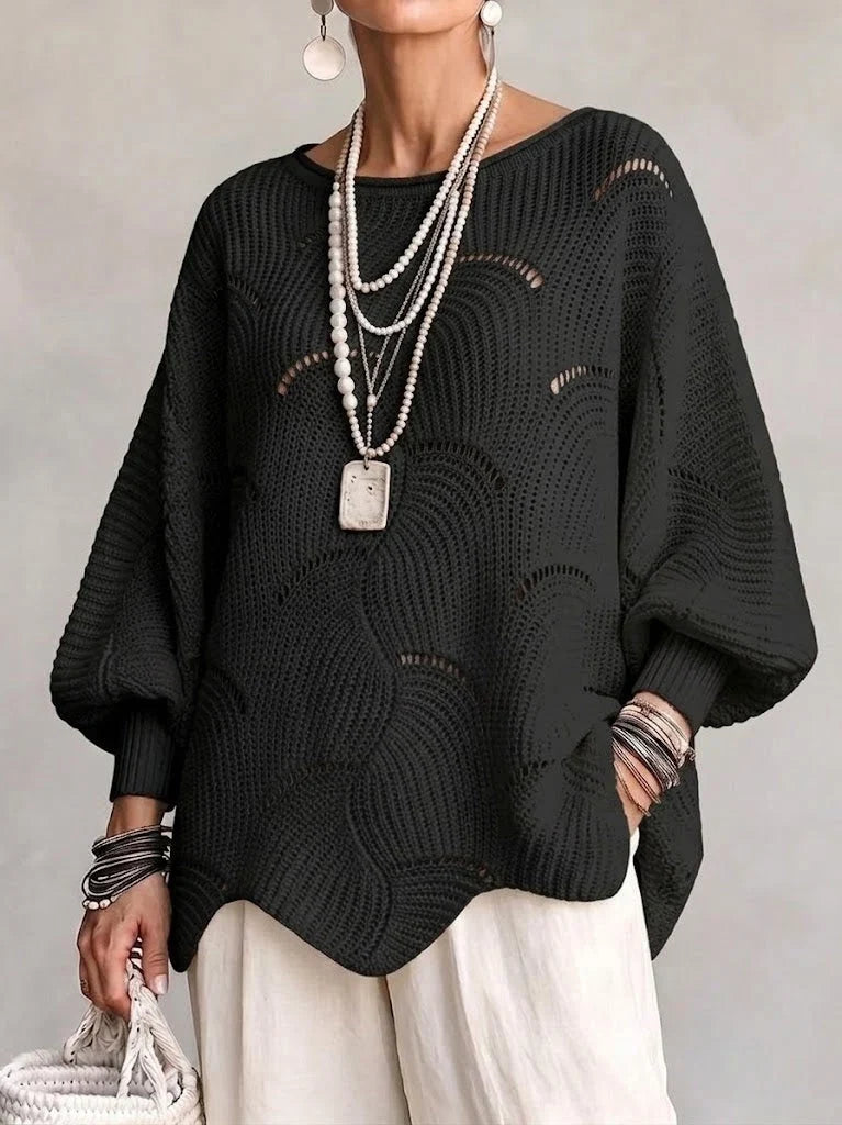 Velira - Wavy Open-Knit Jumper