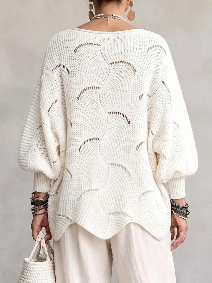 Velira - Wavy Open-Knit Jumper