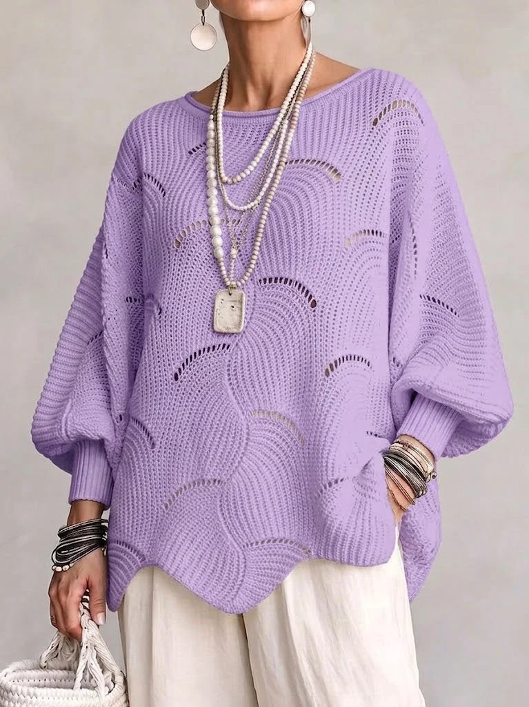 Velira - Wavy Open-Knit Jumper