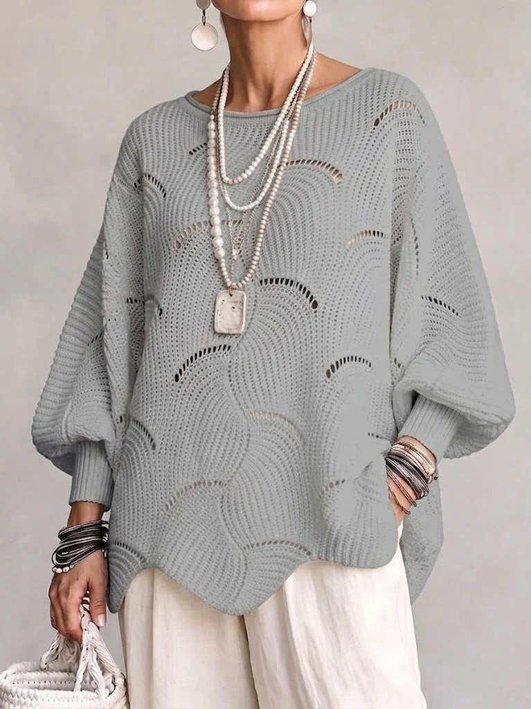 Velira - Wavy Open-Knit Jumper
