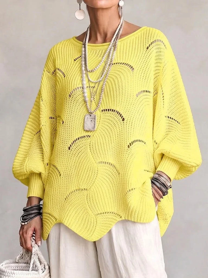 Velira - Wavy Open-Knit Jumper