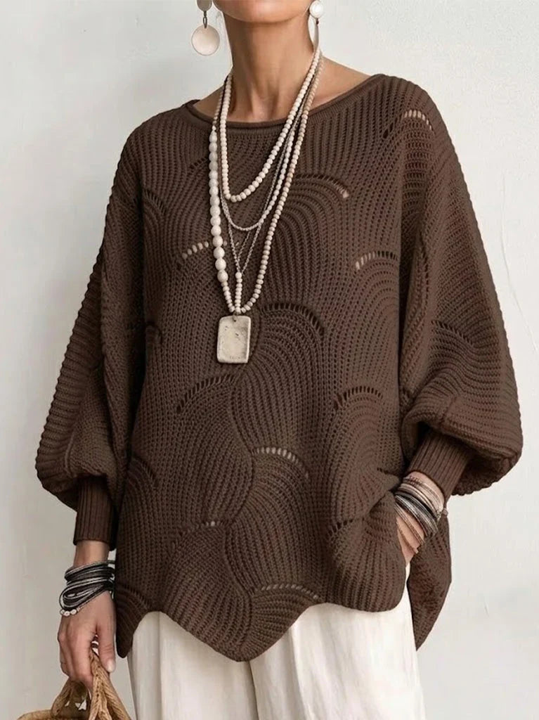 Velira - Wavy Open-Knit Jumper
