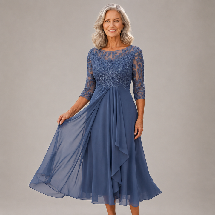 Soreli - Lace Bodice Chiffon Dress