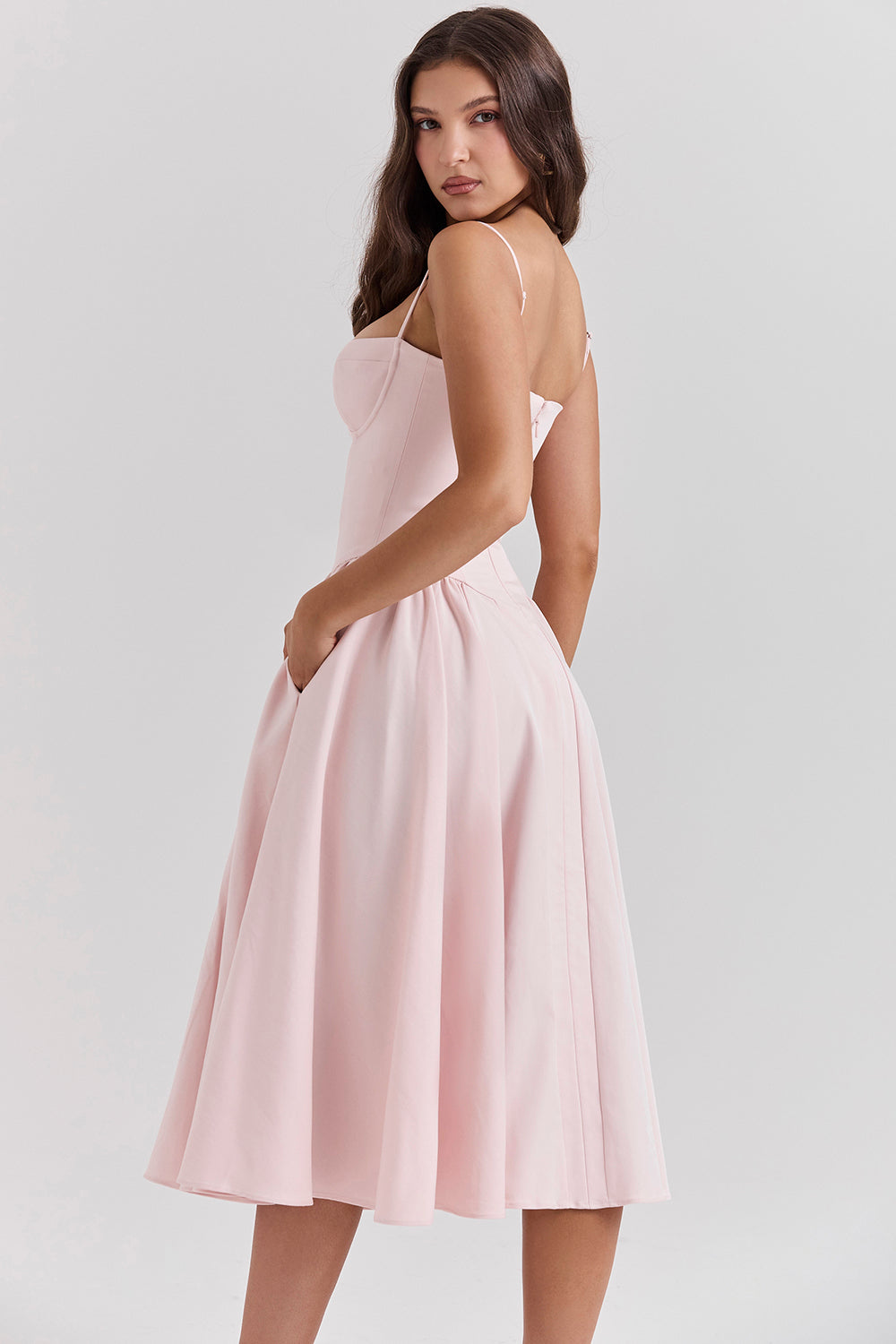 Mevara - Corset-Style Bodice Woven Dress