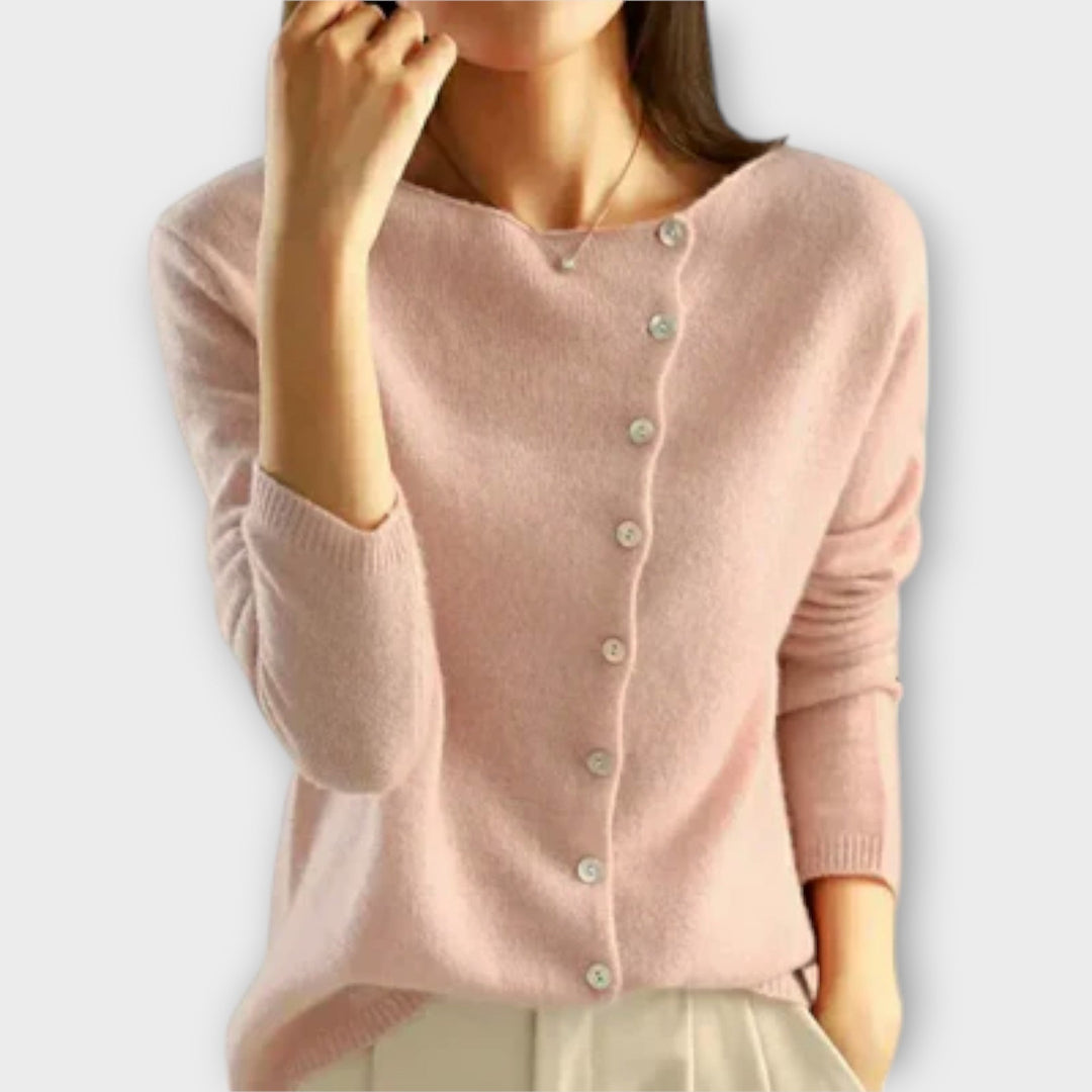 Virela - Button-Front Knit Cardigan