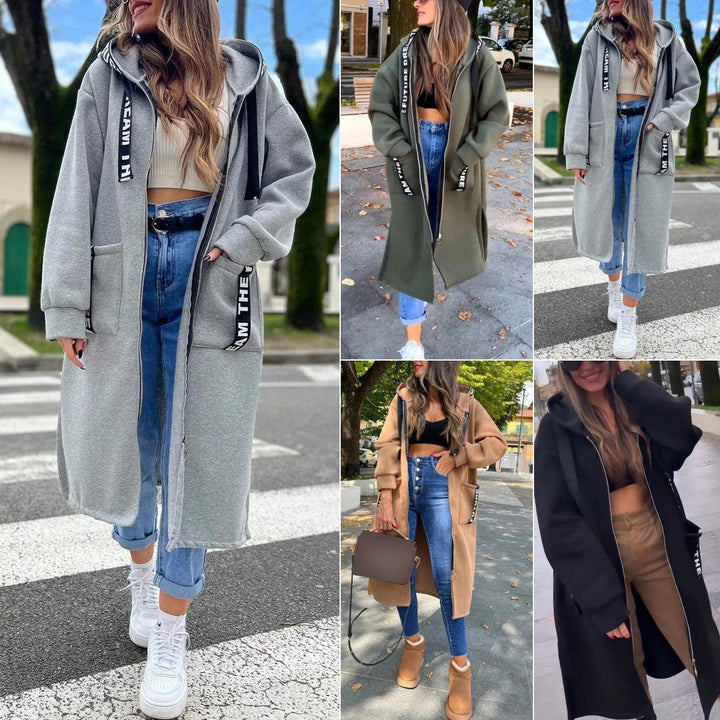 Rilena - Longline Stretch Cotton Hooded Jacket