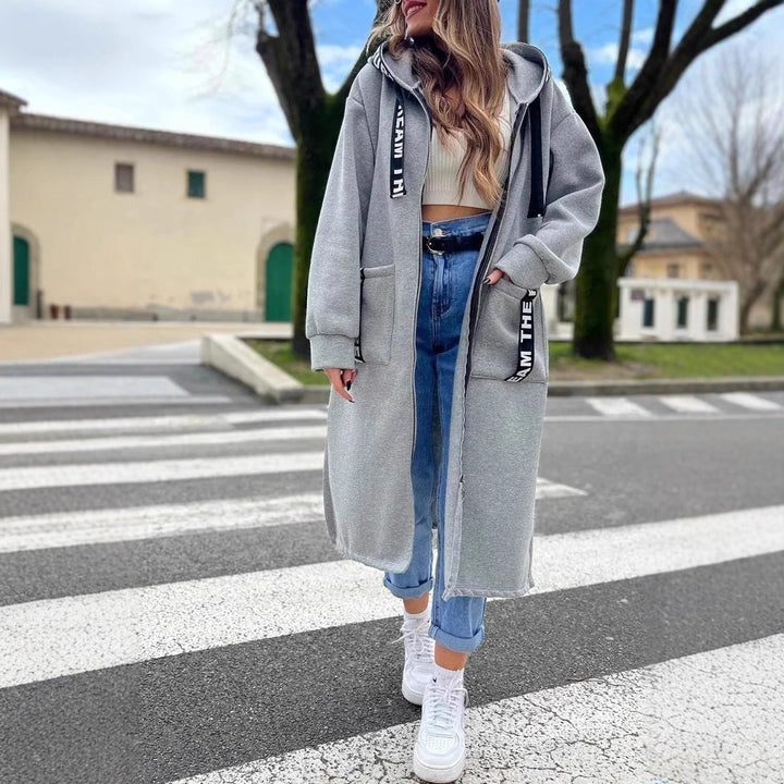 Rilena - Longline Stretch Cotton Hooded Jacket