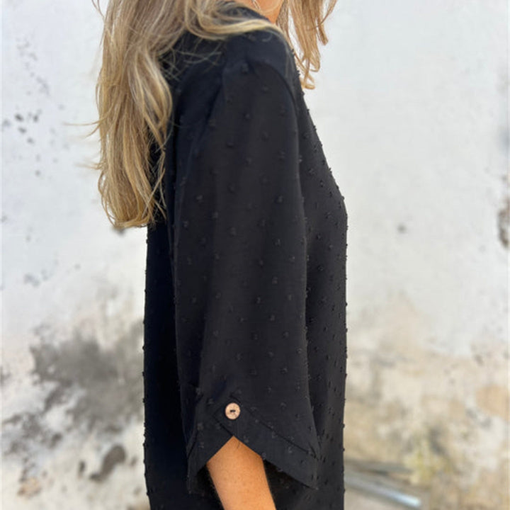 Avenna - Round Neck Jacquard Top