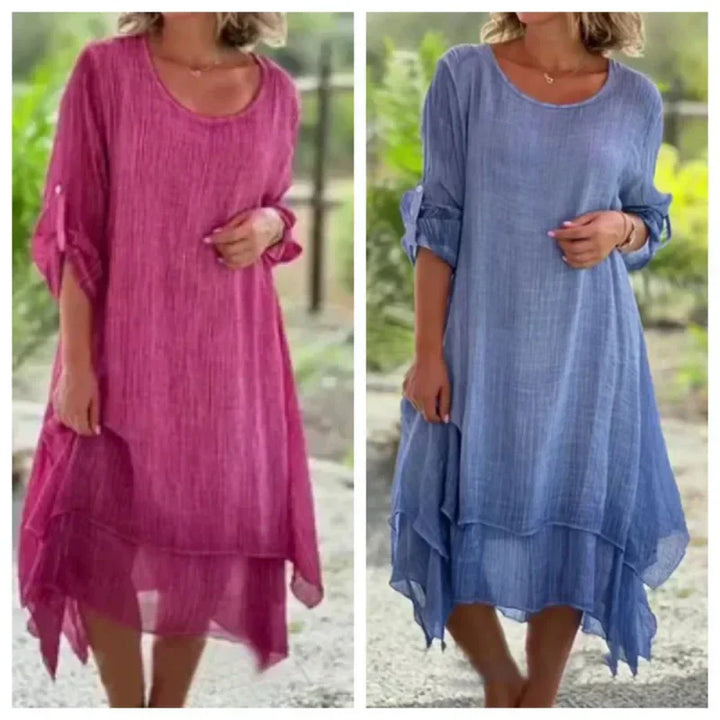 Nalori - Round Neck Cotton Dress