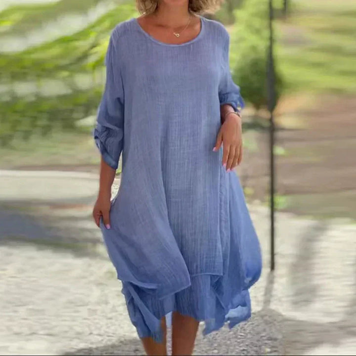 Nalori - Round Neck Cotton Dress