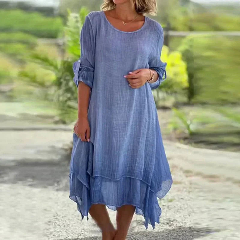 Nalori - Round Neck Cotton Dress