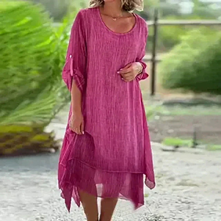 Nalori - Round Neck Cotton Dress