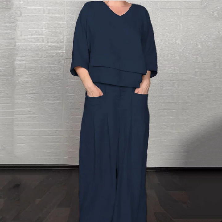 Virela - Asymmetric Hem Cotton-Linen Set