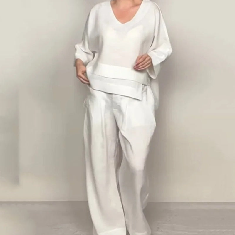 Virela - Asymmetric Hem Cotton-Linen Set