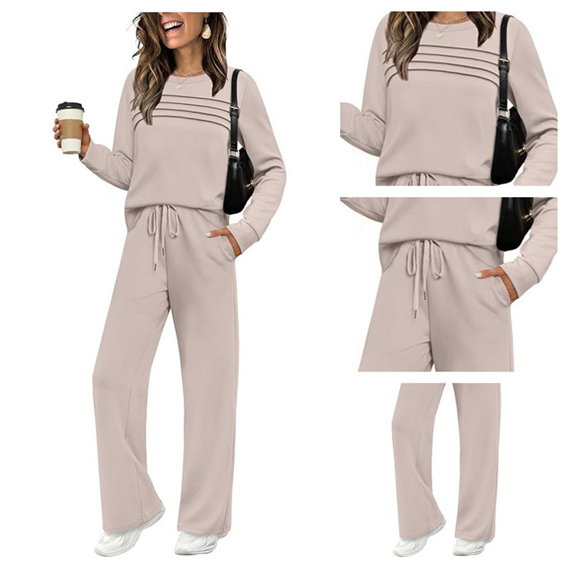 Noreli - Round Neck Stretch Knit Set