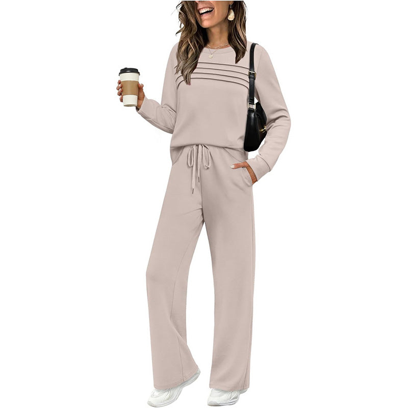Noreli - Round Neck Stretch Knit Set