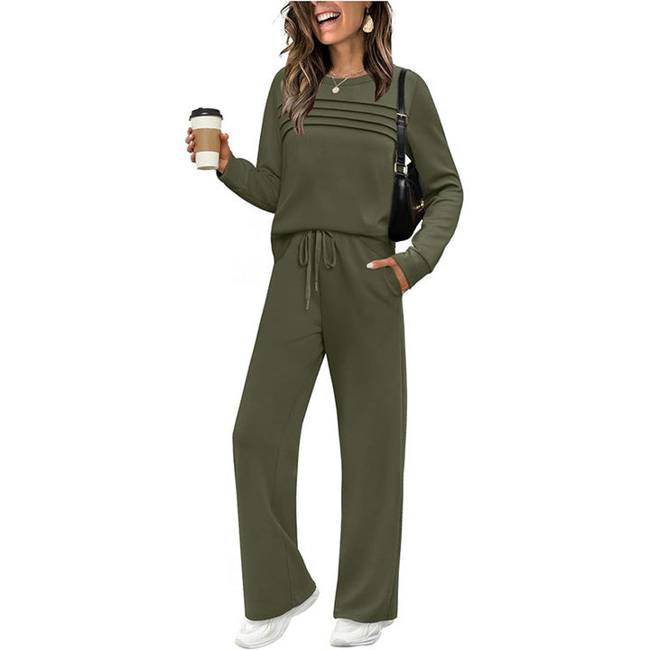 Noreli - Round Neck Stretch Knit Set