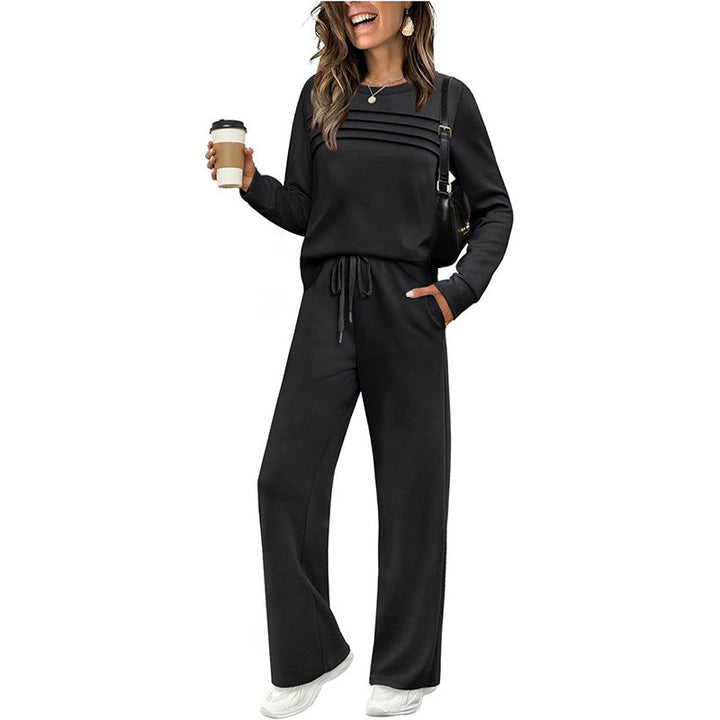 Noreli - Round Neck Stretch Knit Set
