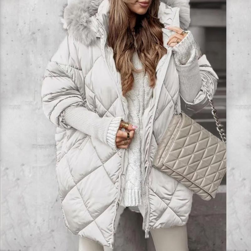 Erelia - Knit-Sleeve Padded Parka