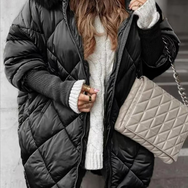 Erelia - Knit-Sleeve Padded Parka