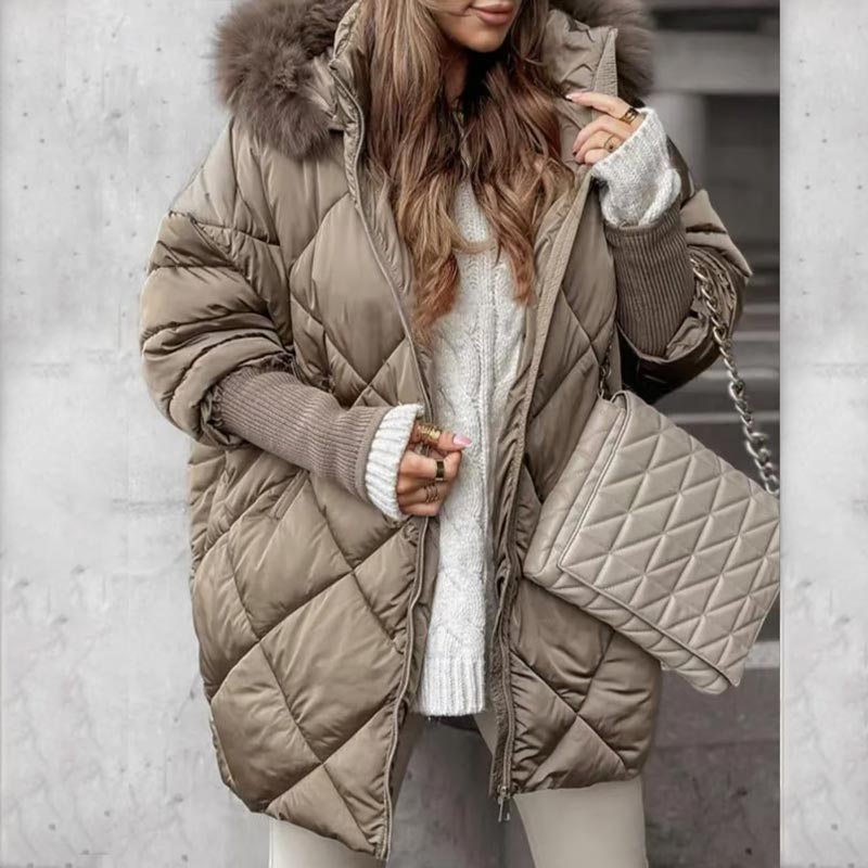 Erelia - Knit-Sleeve Padded Parka