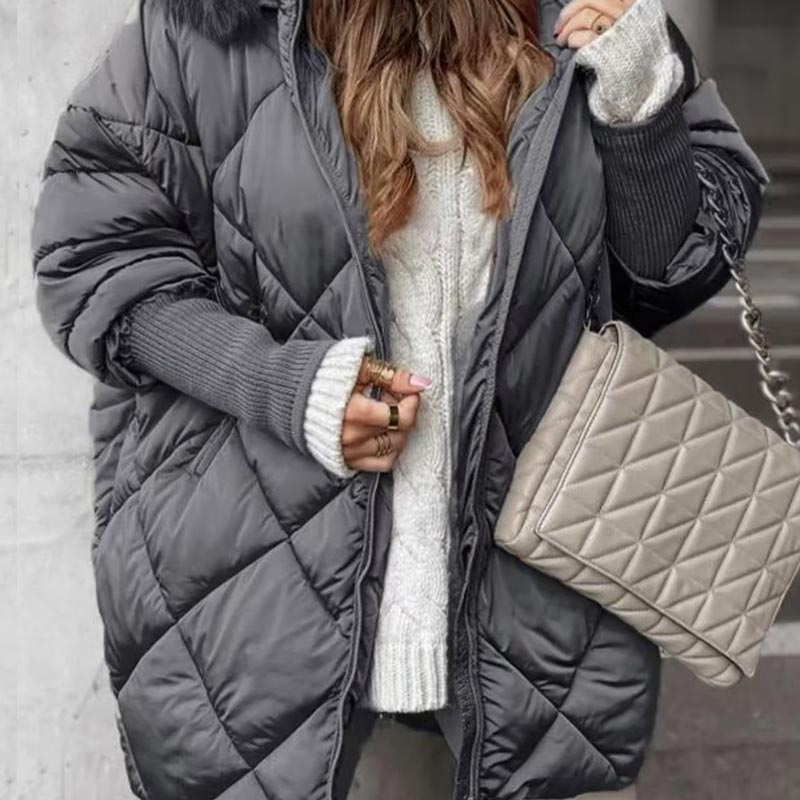 Erelia - Knit-Sleeve Padded Parka
