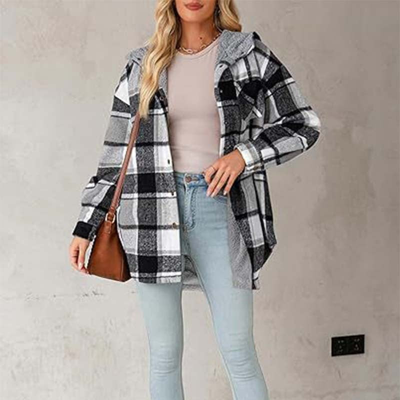 Nivara - Hooded Flannel Jacket