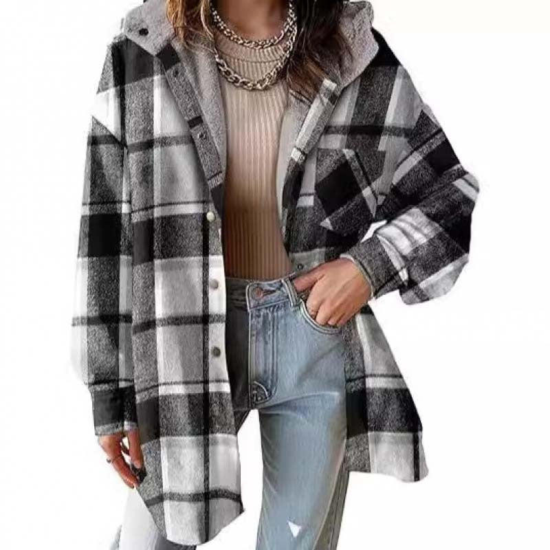 Nivara - Hooded Flannel Jacket