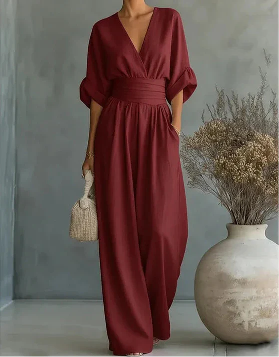 Mireva - Wide-Leg Woven Jumpsuit