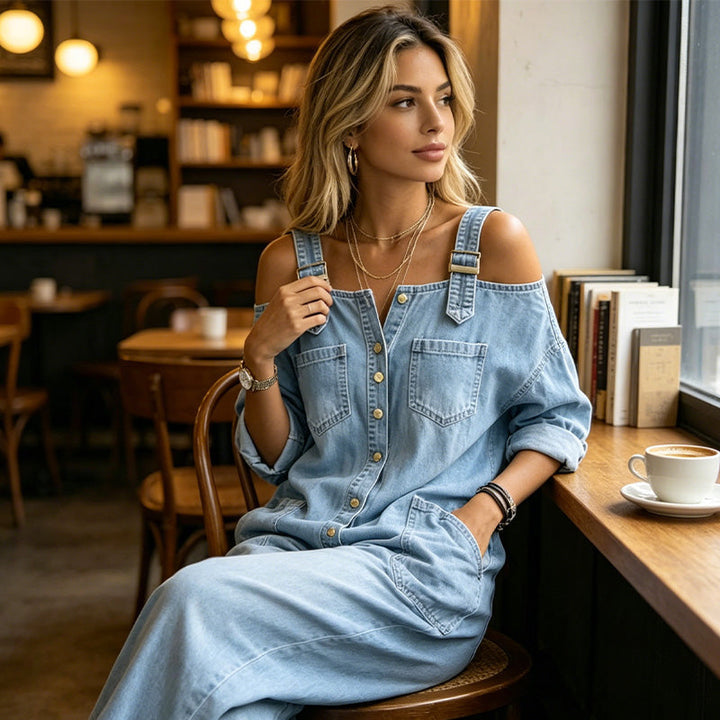 Elyra - Wide-Leg Woven Jumpsuit