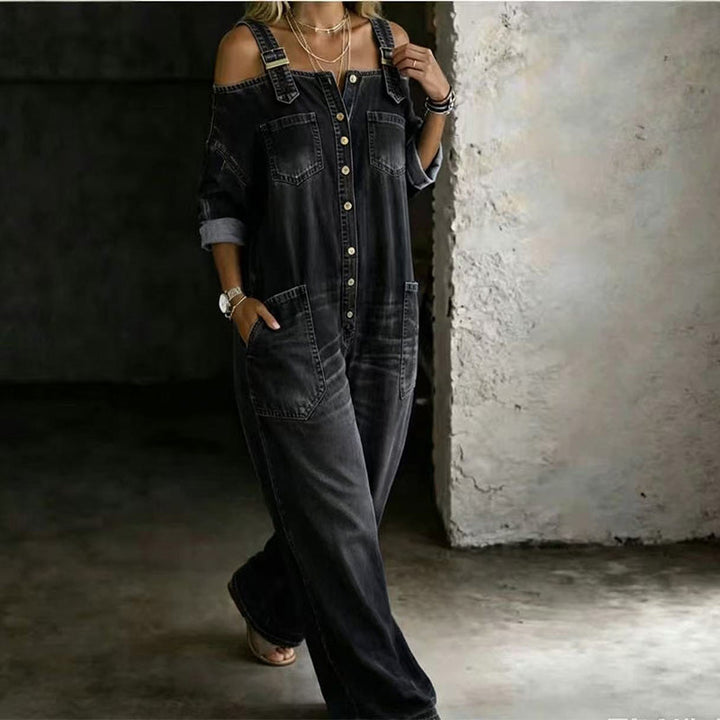 Elyra - Wide-Leg Woven Jumpsuit