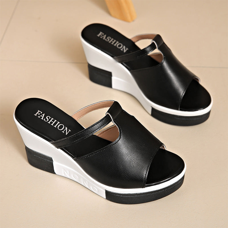 Nalise - Crystal-Embellished Foam Rubber Wedge Sandals