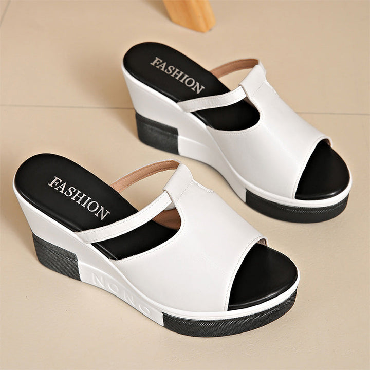 Nalise - Crystal-Embellished Foam Rubber Wedge Sandals