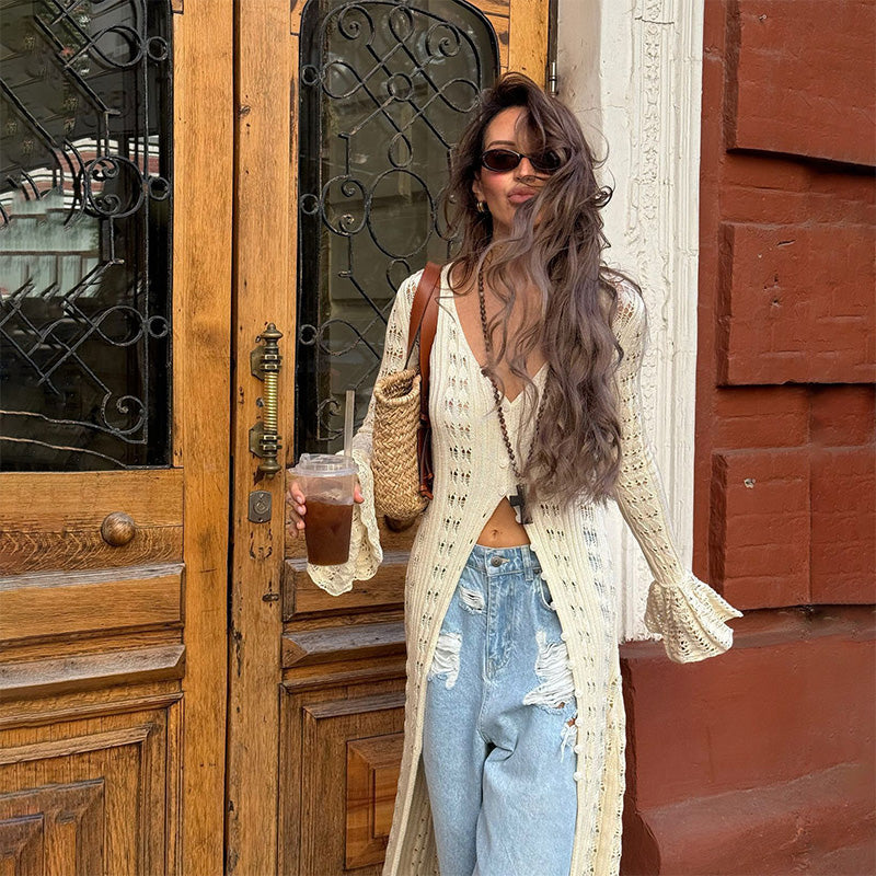 Anvila - Openwork Crochet Cardigan