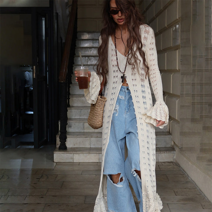 Anvila - Openwork Crochet Cardigan