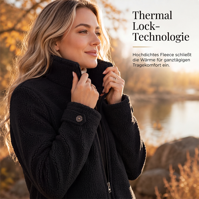 Rylena - Stand Collar Sherpa Fleece Jacket
